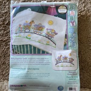 COPY - NEW ❤️Dimensions Stamped Cross Stitch Baby Express Quilt